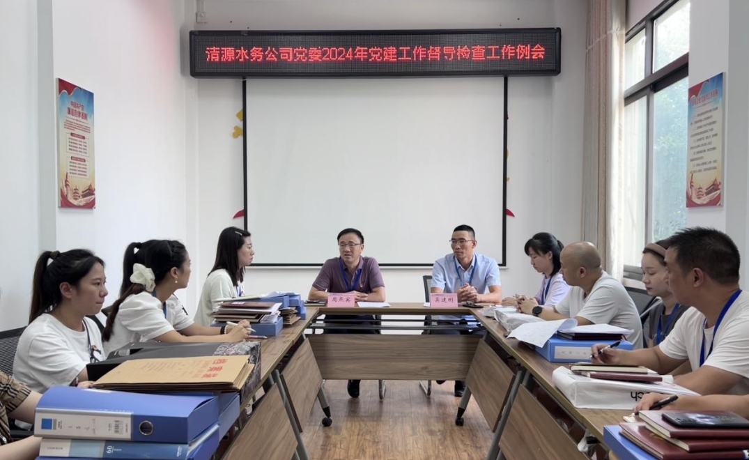 清源水務(wù)公司黨委開(kāi)展2024年黨建暨意識形態(tài)工作督導檢查
